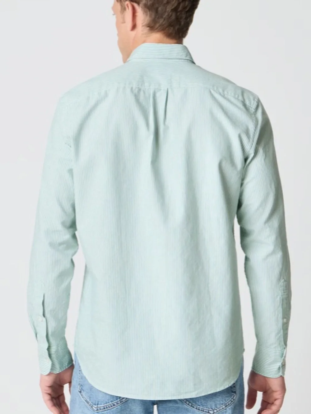 J crew green white Classic-fit Everyday oxford shirt